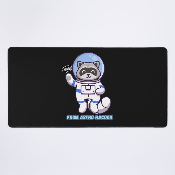 Item preview, Cute Astro Raccoon – Kawaii Space Raccoon Cartoon Saying Hello designed and sold by ConfuseLab Alt.