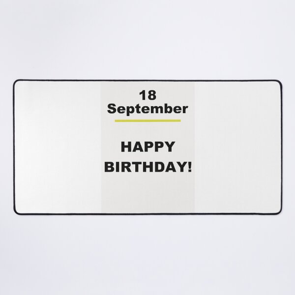 Item preview, Minimalist Happy Birthday Design — September 18 designed and sold by ariksworld.