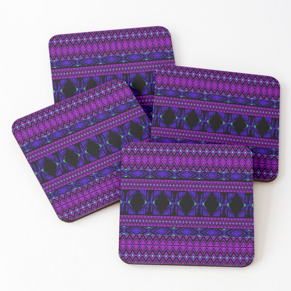 Item preview, Thai ethnic pattern -line- purple & blue designed and sold by Sukjai@Design.