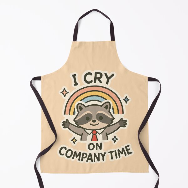 Item preview, I Cry on Company Time Raccoon Office Meme designed and sold by thecatcouch.