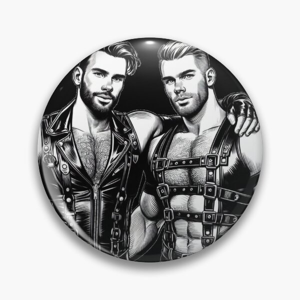 Item preview, Gay Leather Bar Pride "Sean & Hank" San Francisco Pride Graphic Design designed and sold by ItsAKinkThing.