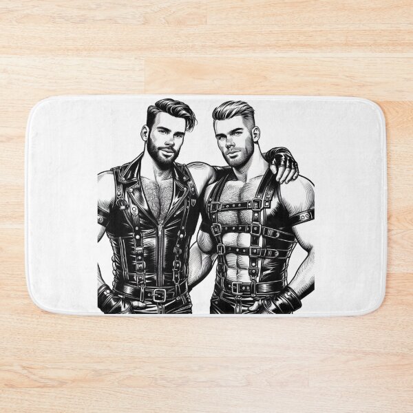 Item preview, Gay Leather Bar Pride "Sean & Hank" San Francisco Pride Graphic Design designed and sold by ItsAKinkThing.