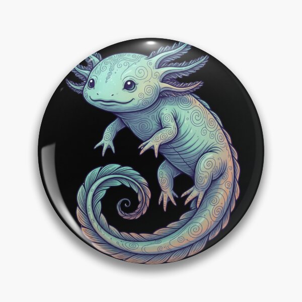 Item preview, Spiral-Tailed Cloud Axolotl: Floating Spirit designed and sold by SebastianSpace.