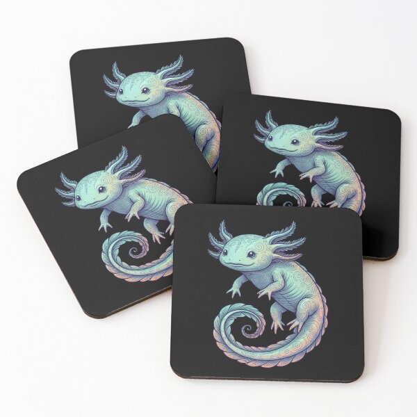 Item preview, Spiral-Tailed Cloud Axolotl: Floating Spirit designed and sold by SebastianSpace.