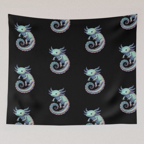 Item preview, Spiral-Tailed Cloud Axolotl: Floating Spirit designed and sold by SebastianSpace.