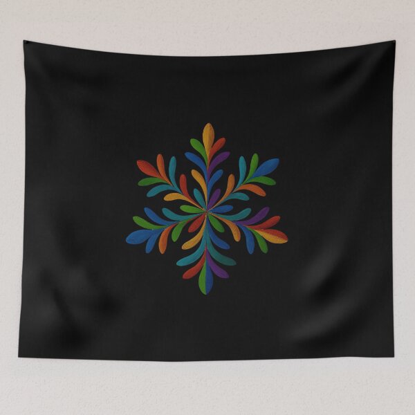 Item preview, Rainbow Oil-Paint Snowflake Art designed and sold by Liv Solara.