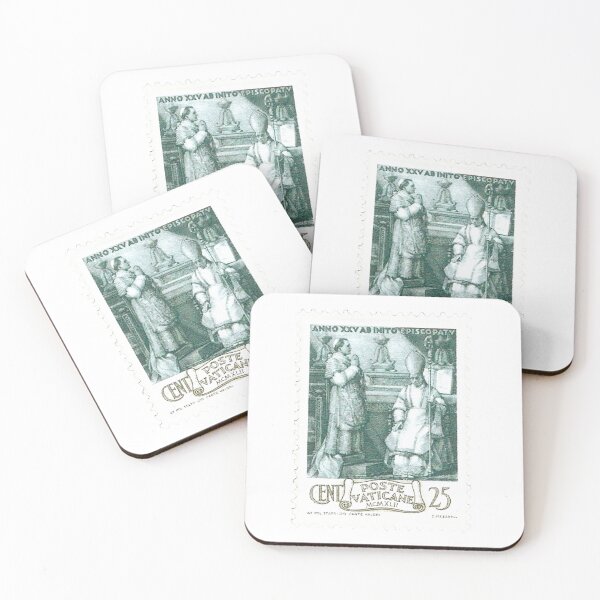 Item preview, Vatican Poste Vaticane Green Vintage Postage Stamp designed and sold by red-amber65.