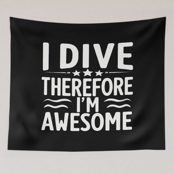 Item preview, I Dive Therefore Im Awesome Funny Scuba Quote designed and sold by CharlotteTerri.