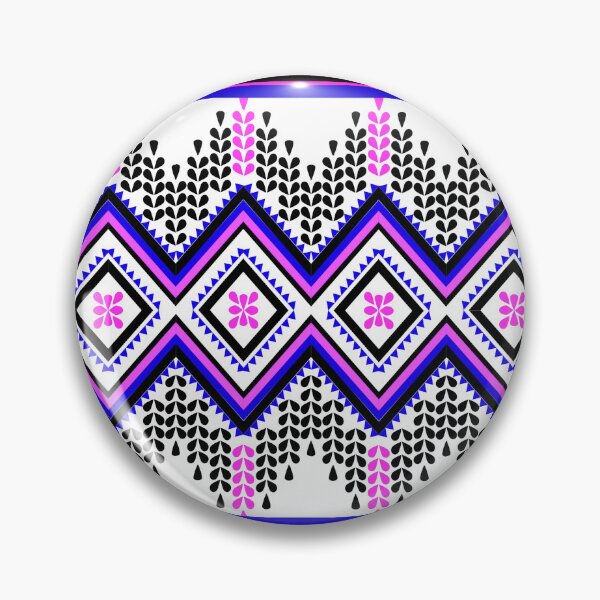Item preview, Thai ethnic pattern - Sweet purple-blue waves designed and sold by Sukjai@Design.
