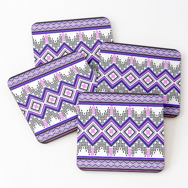 Item preview, Thai ethnic pattern - Sweet purple-blue waves designed and sold by Sukjai@Design.