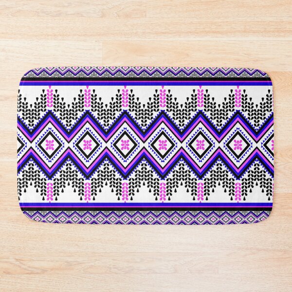 Item preview, Thai ethnic pattern - Sweet purple-blue waves designed and sold by Sukjai@Design.