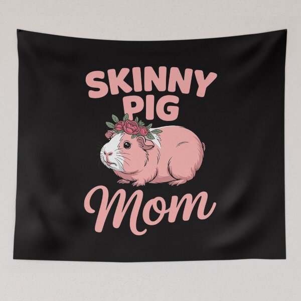 Item preview, Skinny Pig with Flower for a Guinea Pig Lover Mom designed and sold by Minoloinan.
