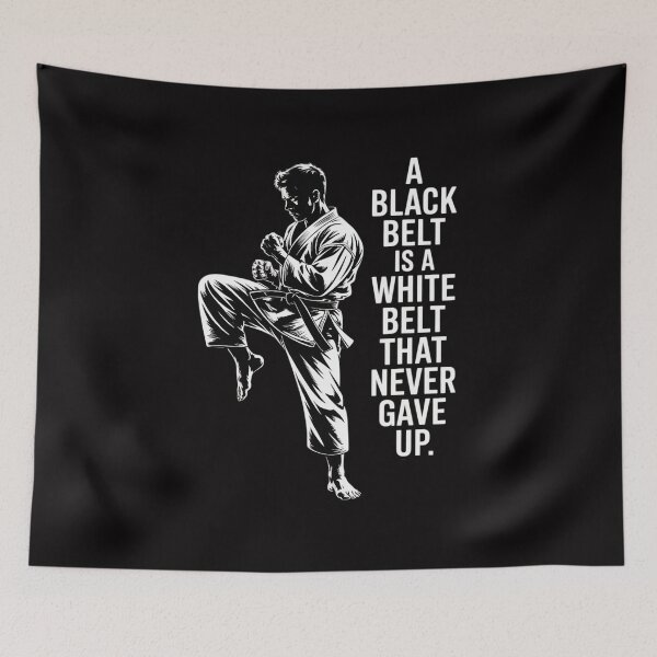 Item preview, A Black Belt Is A White Belt Never Gave Up Karate Motivation designed and sold by Minoloinan.