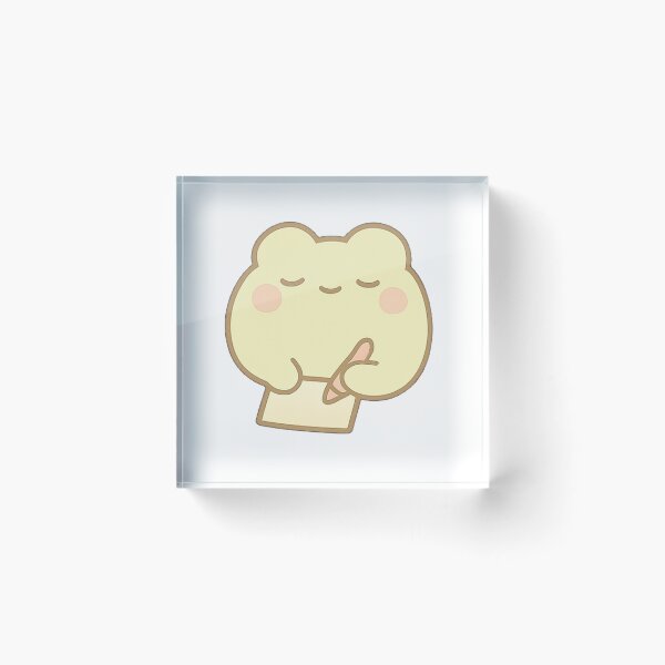 Item preview, Kawaii Mochi Valentine's Frog Sticker designed and sold by BluesSketchbook.