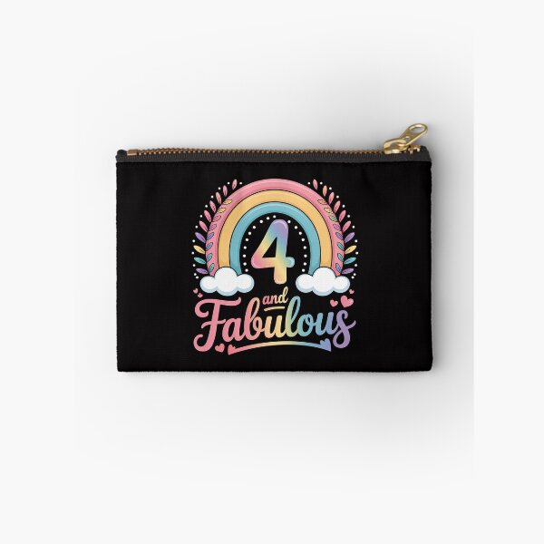 Item preview, 4 and Fabulous Rainbow Four Year Old Girls BDay designed and sold by Minoloinan.