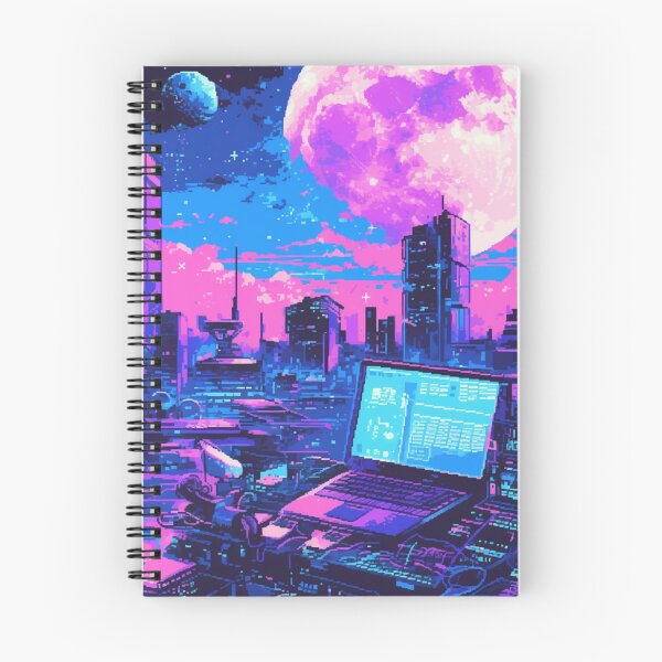 Item preview, Cyberpunk 2077 Inspired Neon City / Futuristic Dystopian Skyline / Sci-Fi Pixel Art / Retro-Futuristic World designed and sold by SMARTKIT  DESIGNAGENCY.