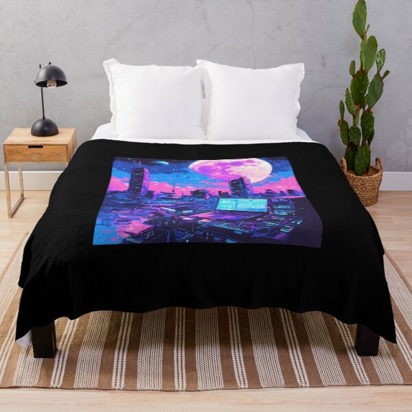 Item preview, Cyberpunk 2077 Inspired Neon City / Futuristic Dystopian Skyline / Sci-Fi Pixel Art / Retro-Futuristic World designed and sold by SMARTKIT DESIGNAGENCY.
