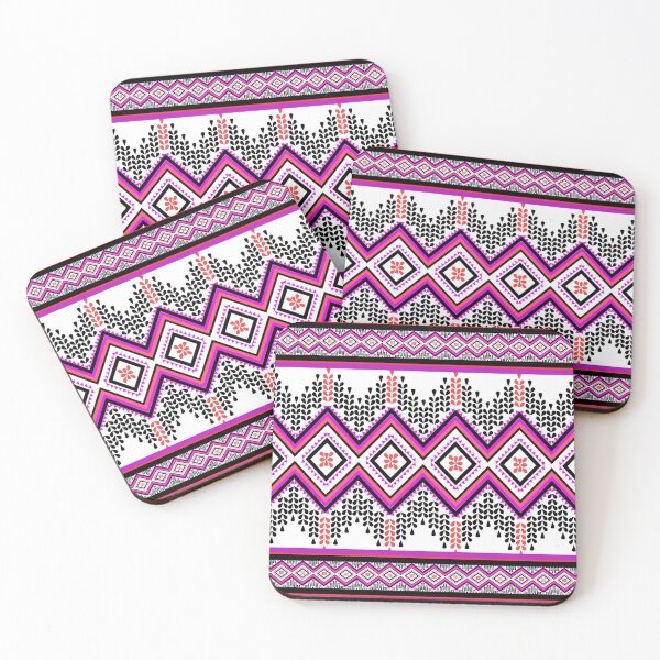 Item preview, Thai ethnic style pattern - Sweet pink waves designed and sold by Sukjai@Design.
