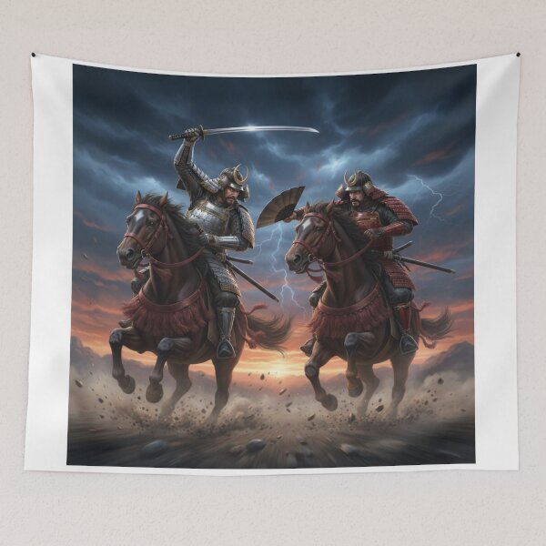 Item preview, Storm Riders – Samurai Warriors Charging into Battle designed and sold by Mori-no-Akari.