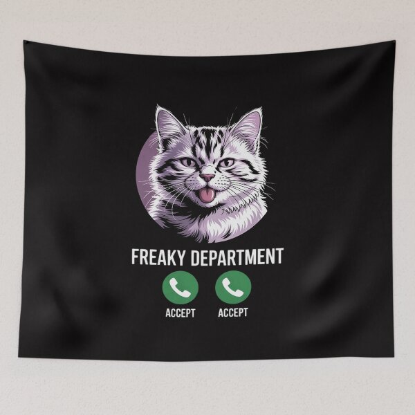 Item preview, Freaky Department Cat Meme Men Women designed and sold by Minoloinan.