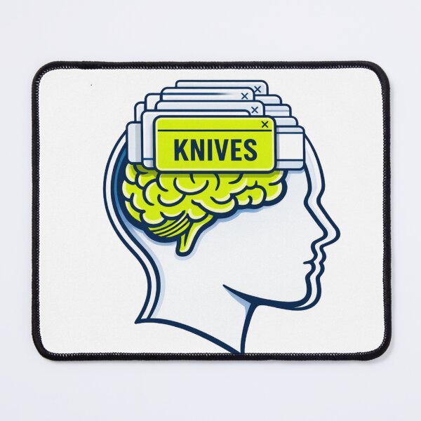 Item preview, Sharp Mind Concept distracted by knives designed and sold by w66aboo.