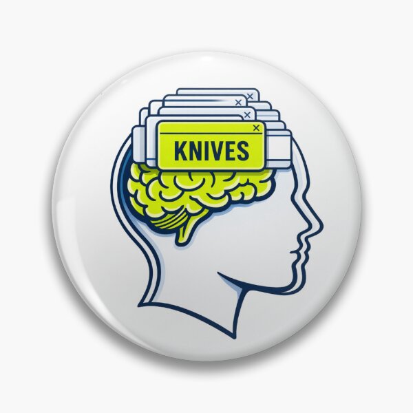 Item preview, Sharp Mind Concept distracted by knives designed and sold by w66aboo.