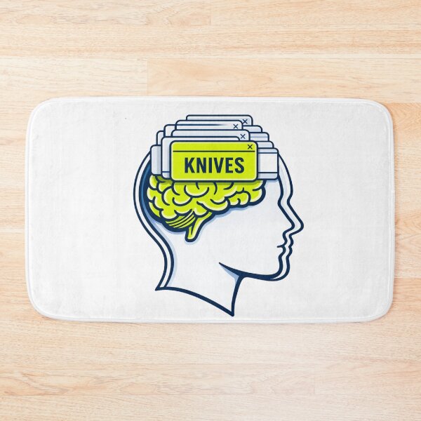 Item preview, Sharp Mind Concept distracted by knives designed and sold by w66aboo.