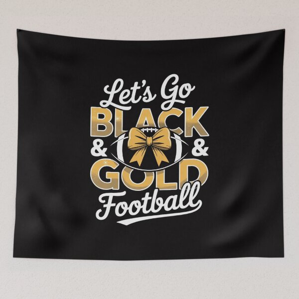 Item preview, Game Day School Football Team Let’s go Black & Gold Football designed and sold by Minoloinan.