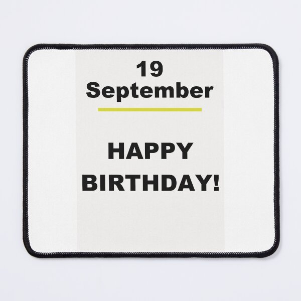 Item preview, Minimalist Happy Birthday Design — September 19 designed and sold by ariksworld.