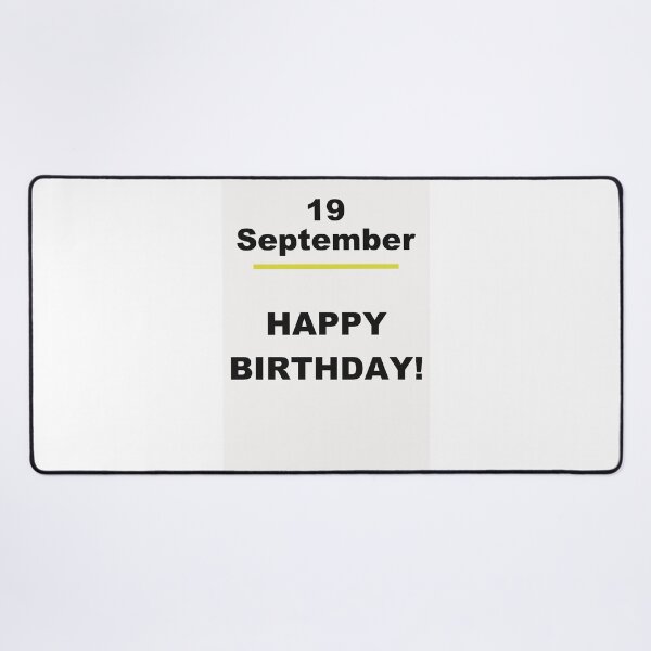 Item preview, Minimalist Happy Birthday Design — September 19 designed and sold by ariksworld.