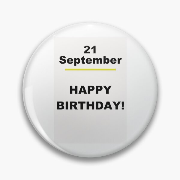 Item preview, Minimalist Happy Birthday Design — September 21 designed and sold by ariksworld.