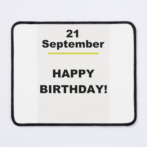 Item preview, Minimalist Happy Birthday Design — September 21 designed and sold by ariksworld.