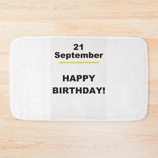 Item preview, Minimalist Happy Birthday Design — September 21 designed and sold by ariksworld.