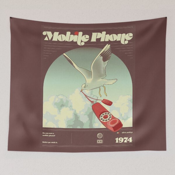 Item preview, 'Mobile Phone' Retro Surrealism designed and sold by Robert Ditty.