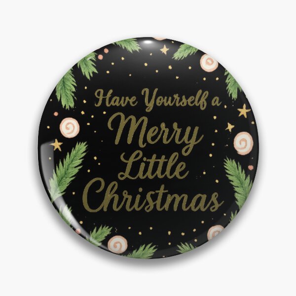 Item preview, Have Yourself a Merry Little Christmas – Gold Pine Wreath designed and sold by PunchDrop.