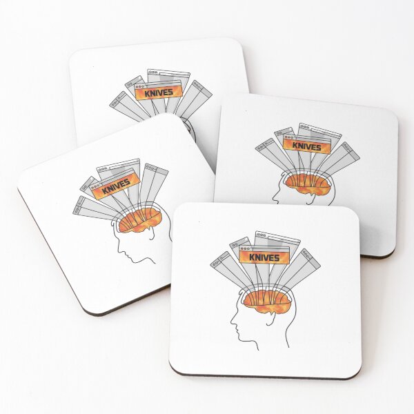 Item preview, Cutting Thoughts – Minimalist Brain distracted by knives designed and sold by w66aboo.