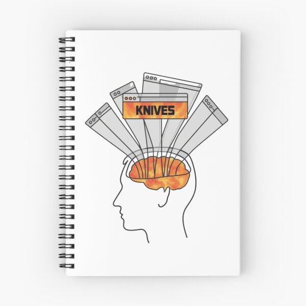 Item preview, Cutting Thoughts – Minimalist Brain distracted by knives designed and sold by w66aboo.