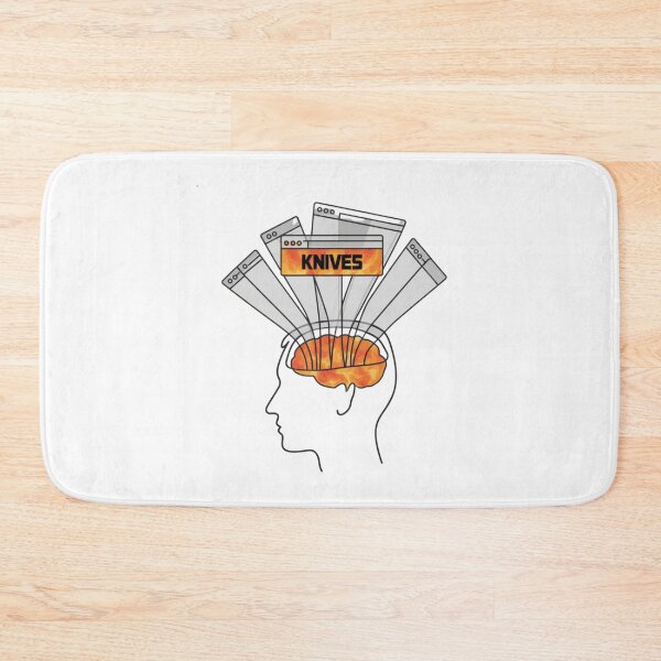 Item preview, Cutting Thoughts – Minimalist Brain distracted by knives designed and sold by w66aboo.