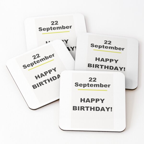 Item preview, Minimalist Happy Birthday Design — September 22 designed and sold by ariksworld.