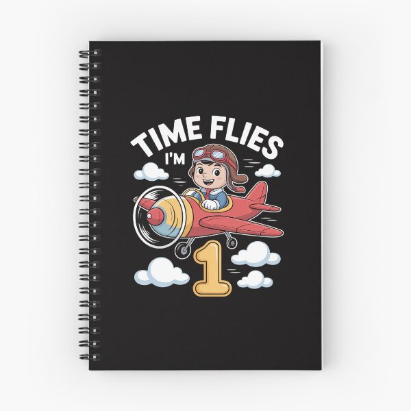 Item preview, Time Flies I'm 1 1st Birthday Airplane Pilot Flying designed and sold by Minoloinan.