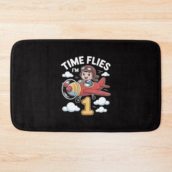 Item preview, Time Flies I'm 1 1st Birthday Airplane Pilot Flying designed and sold by Minoloinan.