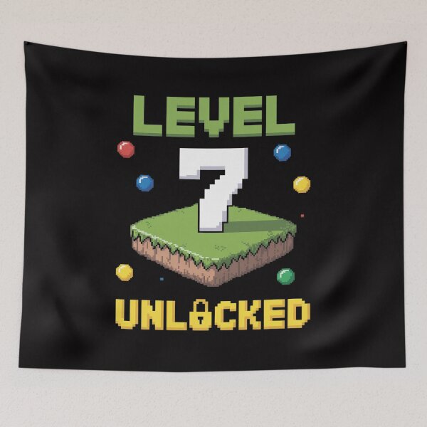 Item preview, Level 7 Unlocked Pixel Gamer 7th Birthday Gaming designed and sold by Minoloinan.