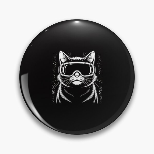 Artikelvorschau, Minimalistische Linienzeichnung: Gamer-Katze mit VR-Headset (Virtual Reality) entworfen und verkauft von Minoloinan.