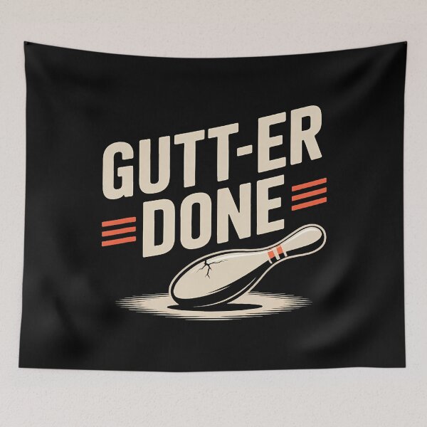 Item preview, Gutter-Done Funny Ten Pin Bowling designed and sold by TaraLiliana.