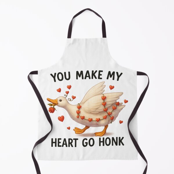Item preview, You Make My Heart Go Honk Cute Goose Valentine Love designed and sold by Clinomania Art.
