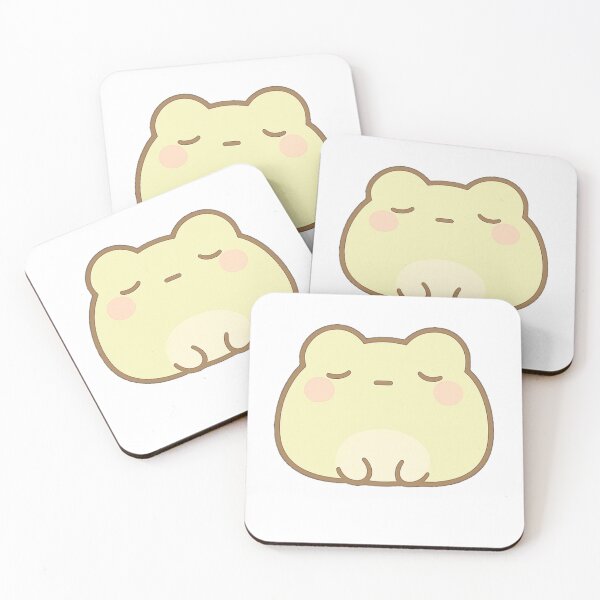 Item preview, Yellow Kawaii Mochi Blob Frog Sticker designed and sold by BluesSketchbook.