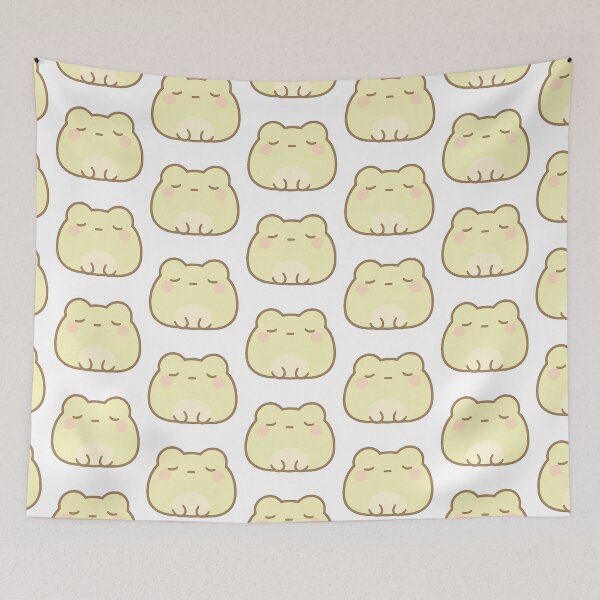 Item preview, Yellow Kawaii Mochi Blob Frog Sticker designed and sold by BluesSketchbook.