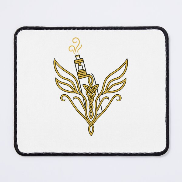 Item preview, Golden Celtic Vape Emblem - Ornate Vapor Symbol designed and sold by House of Taste Vape Designs.