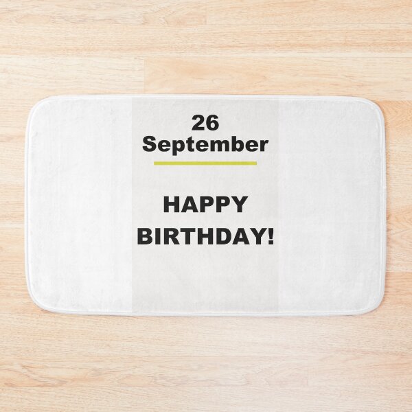 Item preview, Minimalist Happy Birthday Design — September 26 designed and sold by ariksworld.