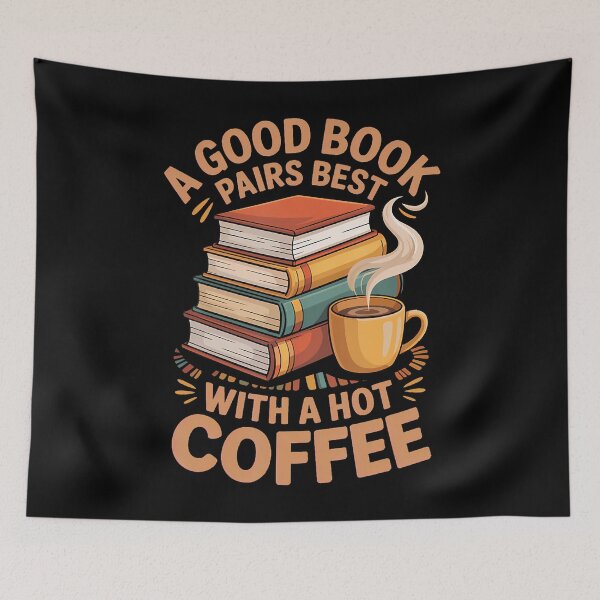 Item preview, Good Books Hot Coffee Literature Book Reading Reader designed and sold by DanaKathe.